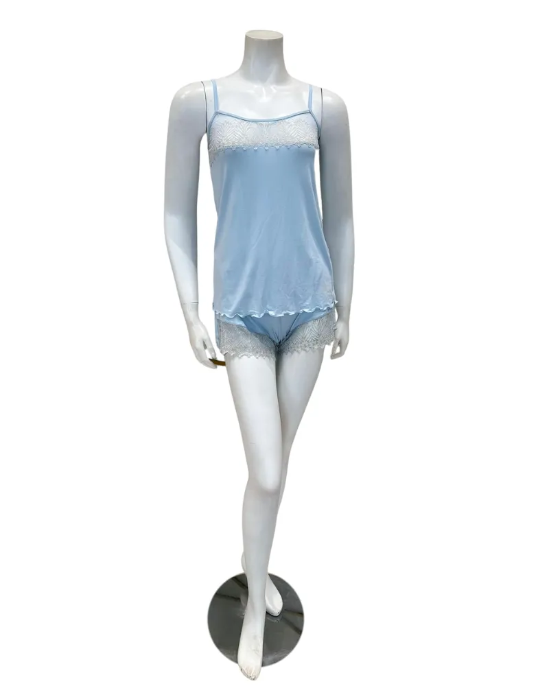 4310 Light Blue Lace Modal Cami & Shorts Set