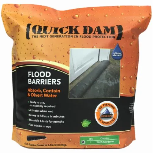 Absorbent QD617-1 Quick Dam 6" x 17' FT  Expanding Flood Water Barrier - Quantity of 1