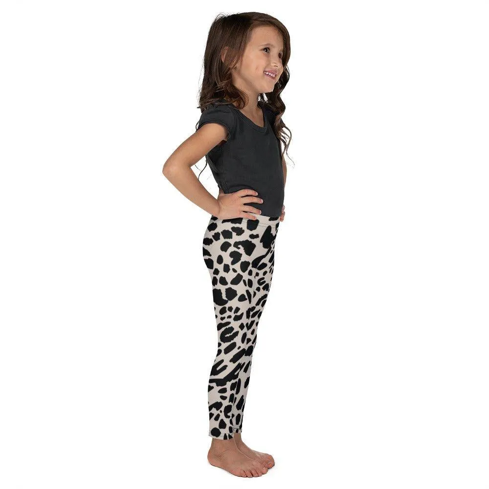 Black Animal Print Kid's Leggings