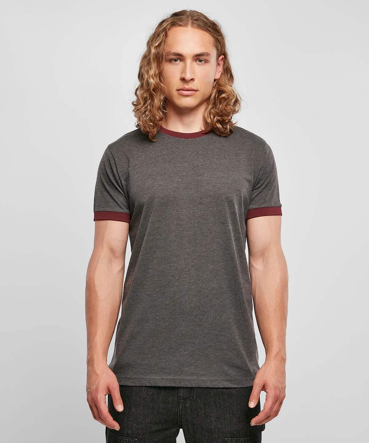 Black/City Red - Ringer tee