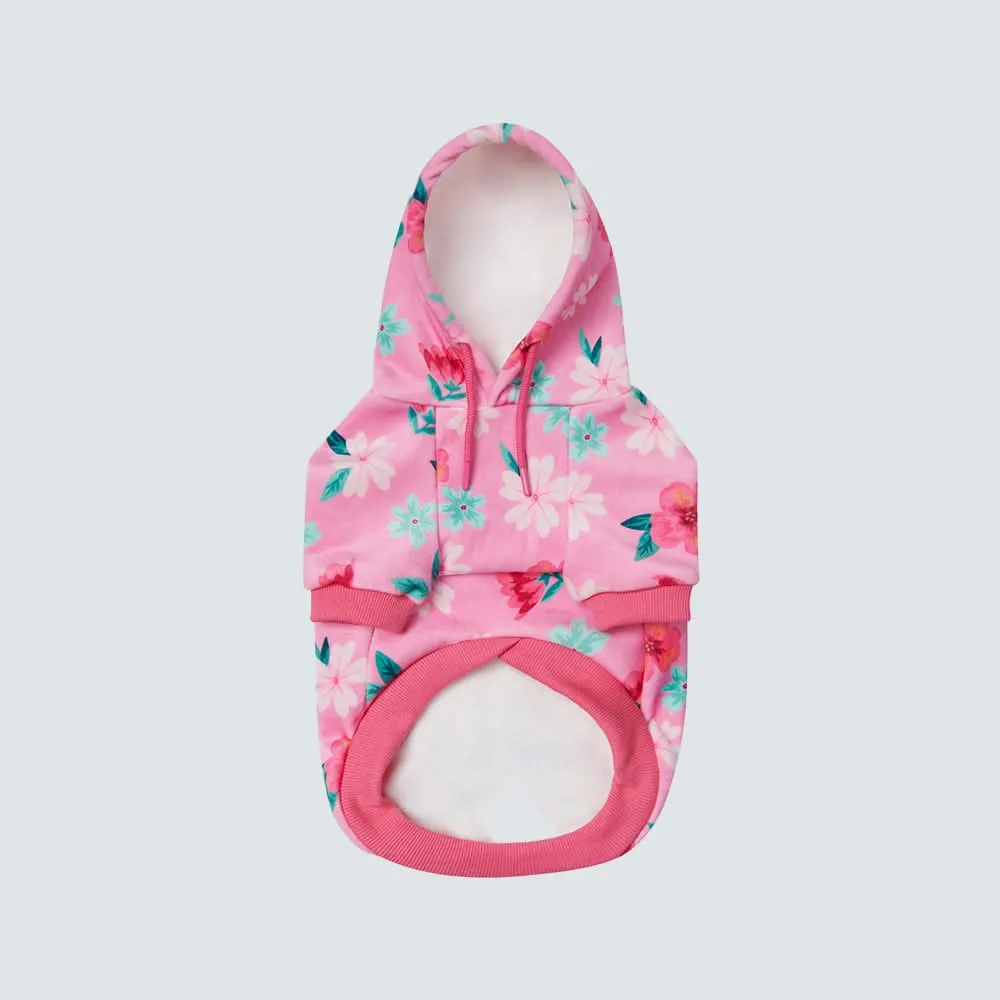 Blossom Dog Hoodie - Pink (2)