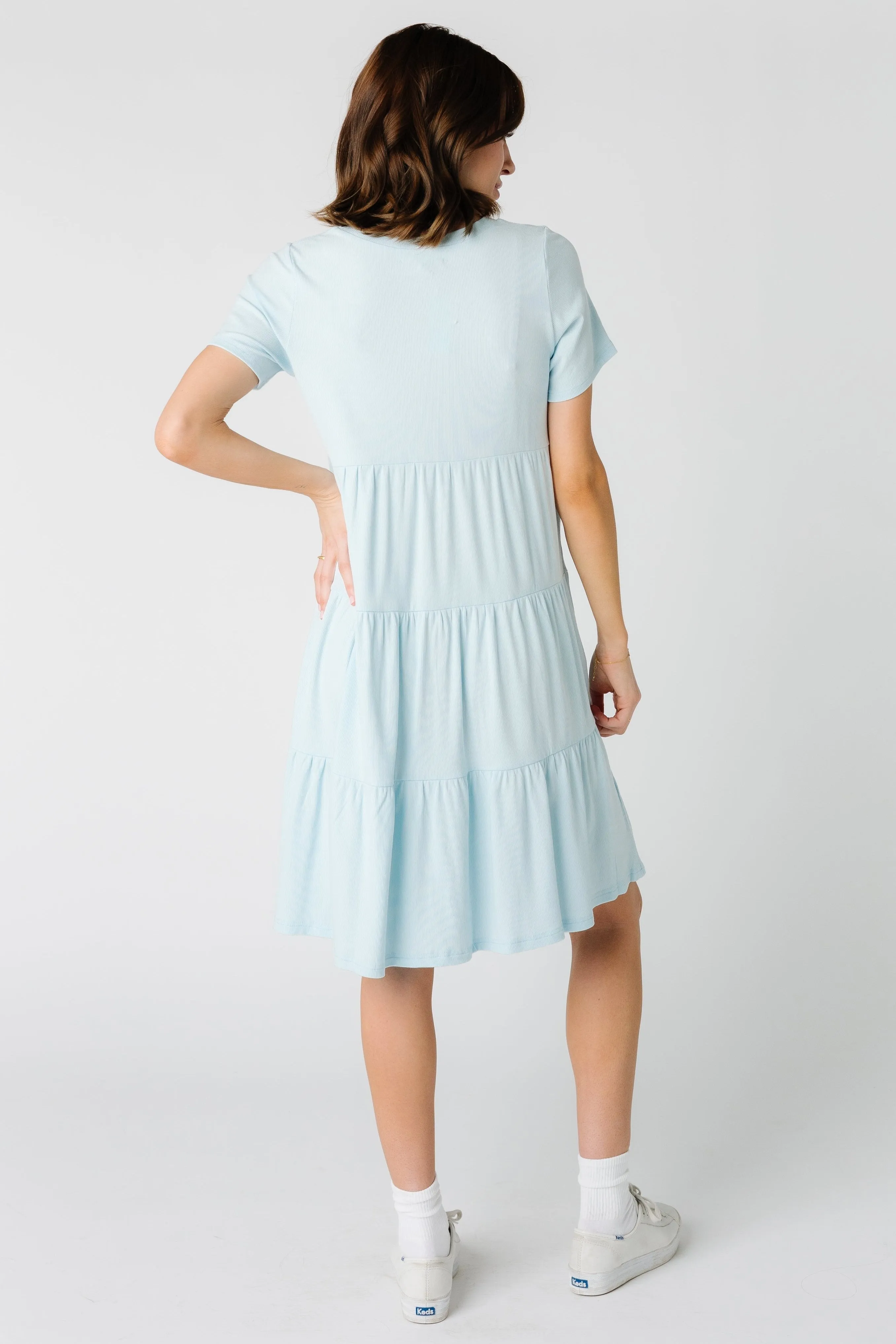 Brass & Roe Summer Ribbed Tiered Dress - Spring 2024