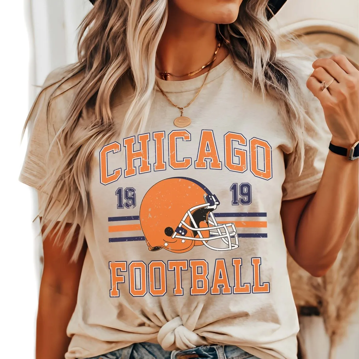 Chicago Football Wholesale Bella Graphic Tee - Popular