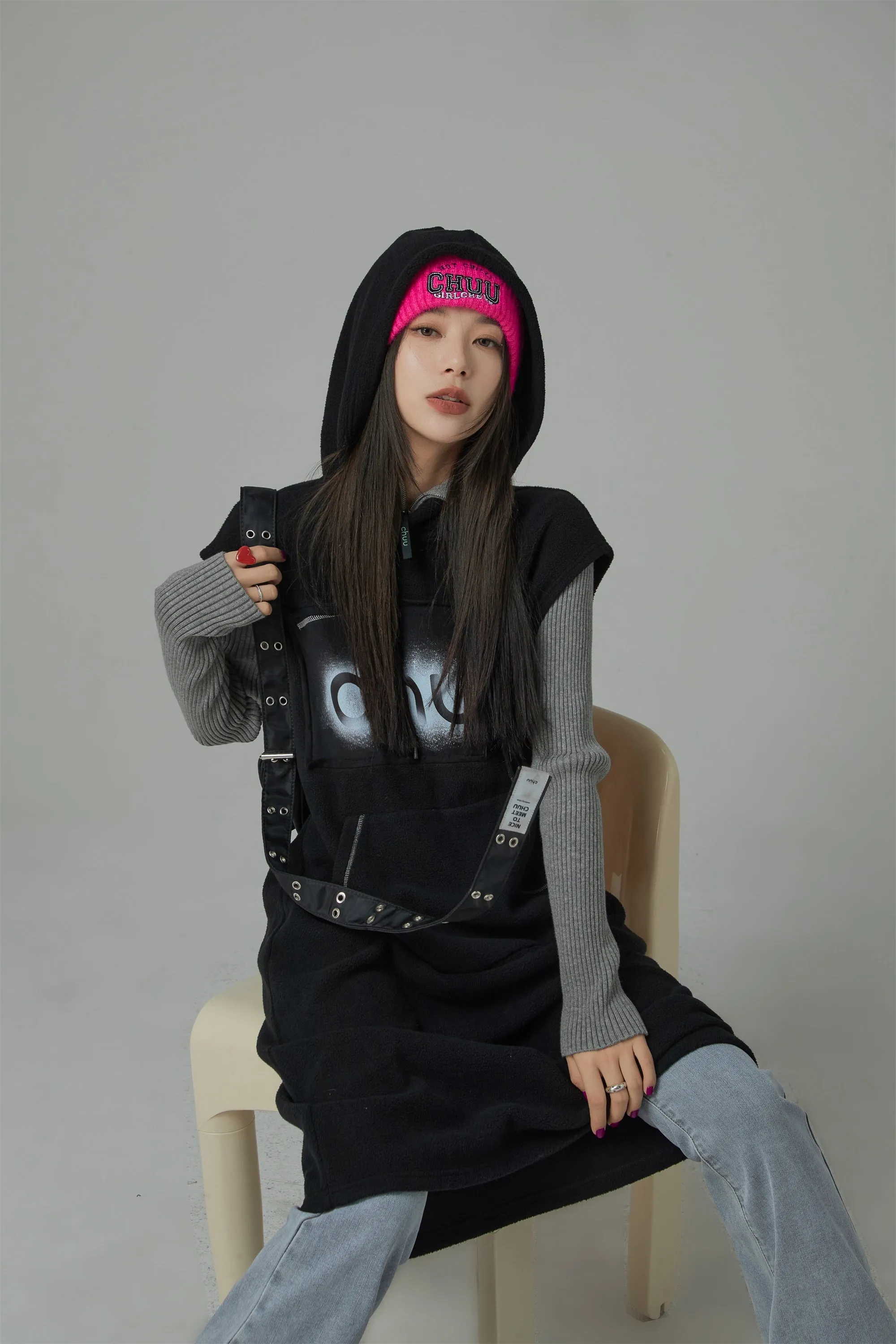 Chuu Loose Fit Hoodie Dress