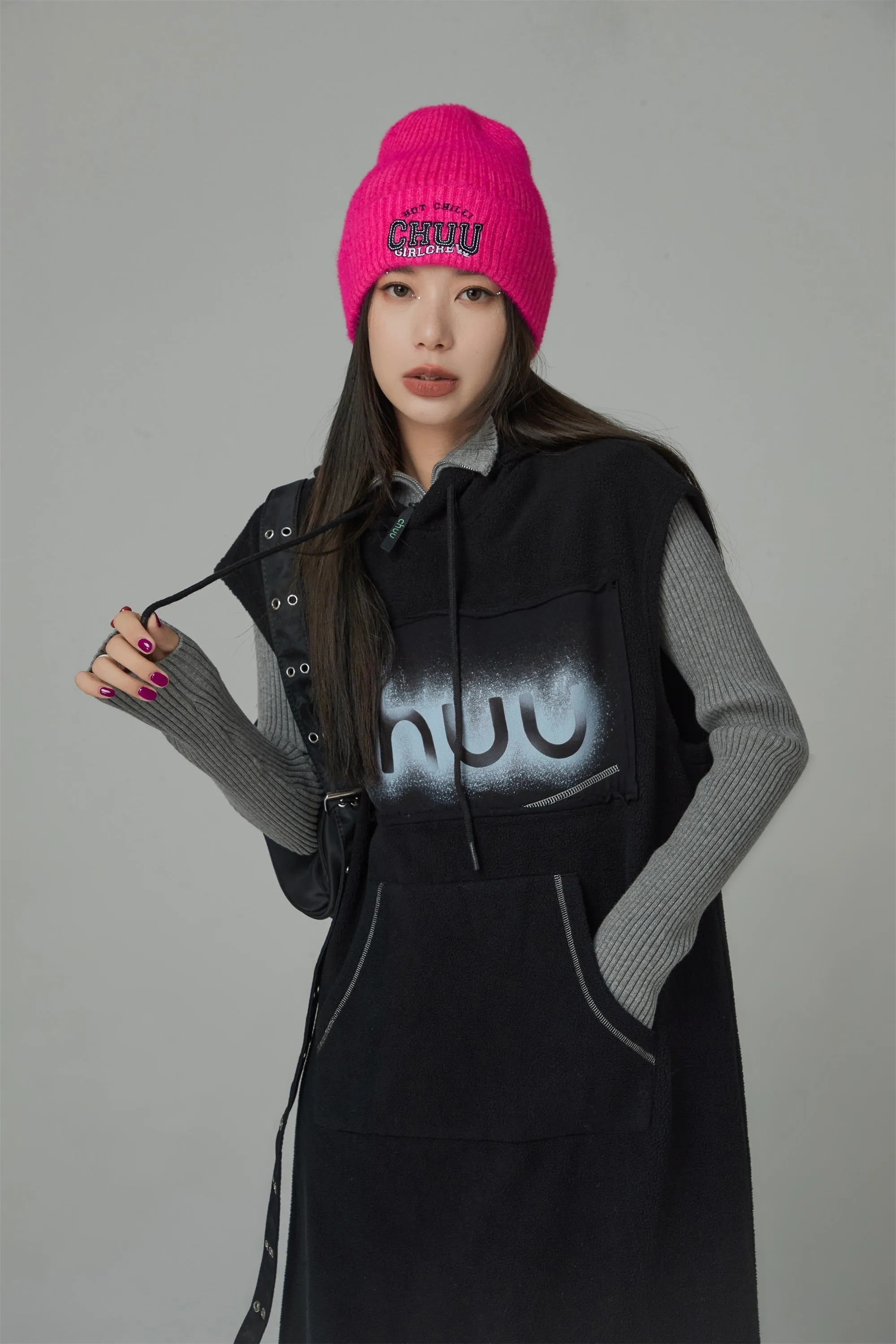 Chuu Loose Fit Hoodie Dress