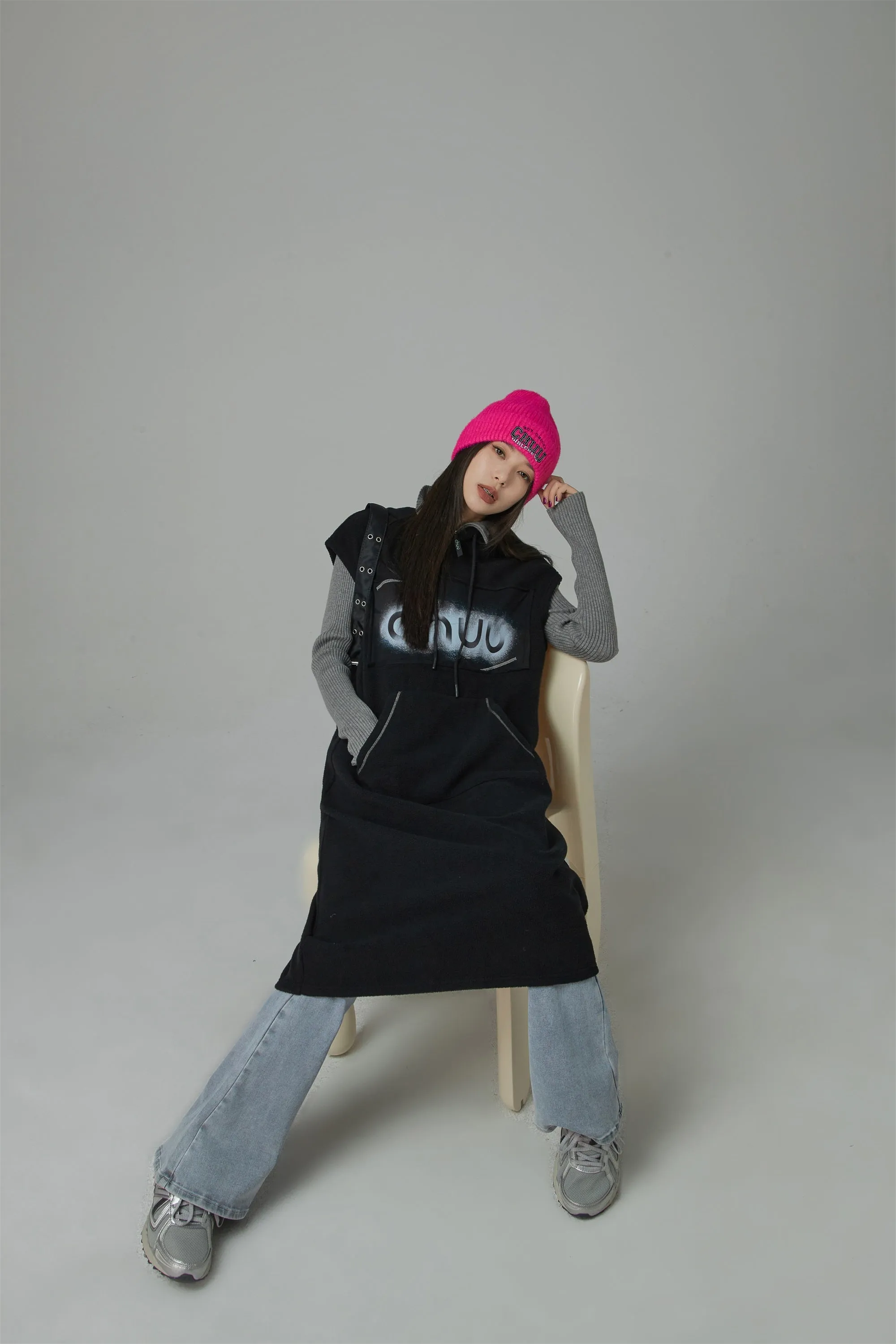 Chuu Loose Fit Hoodie Dress