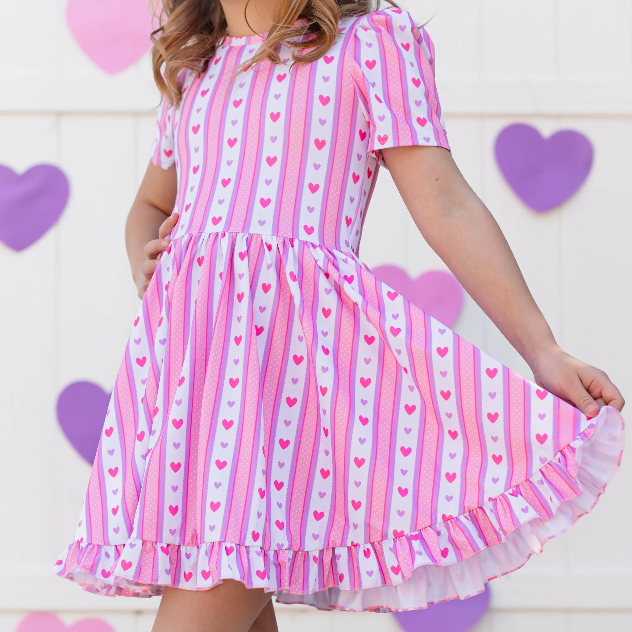 Darling Hearts Wallpaper Twirl Dress