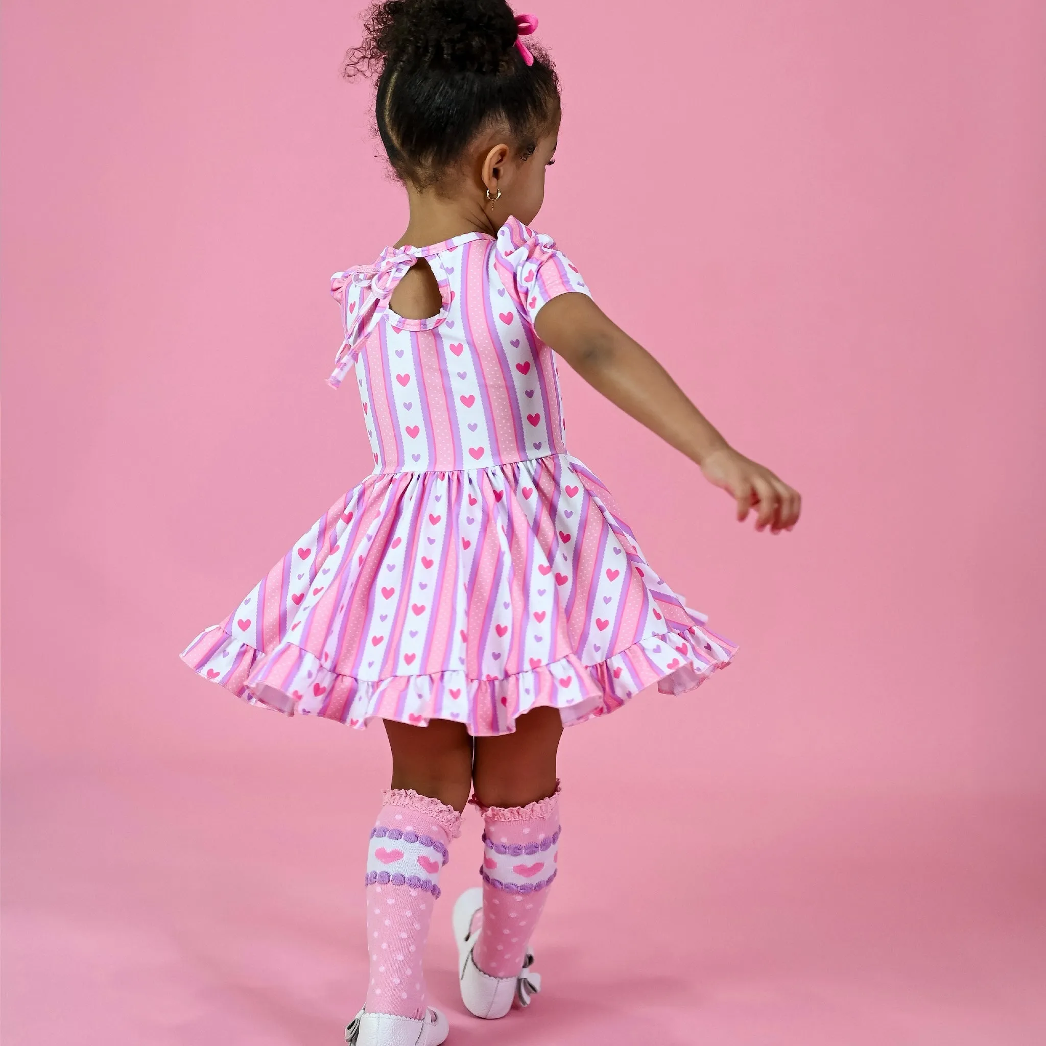 Darling Hearts Wallpaper Twirl Dress