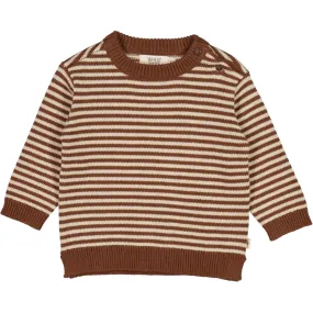 Knit Pullover Morgan - dry clay stripe