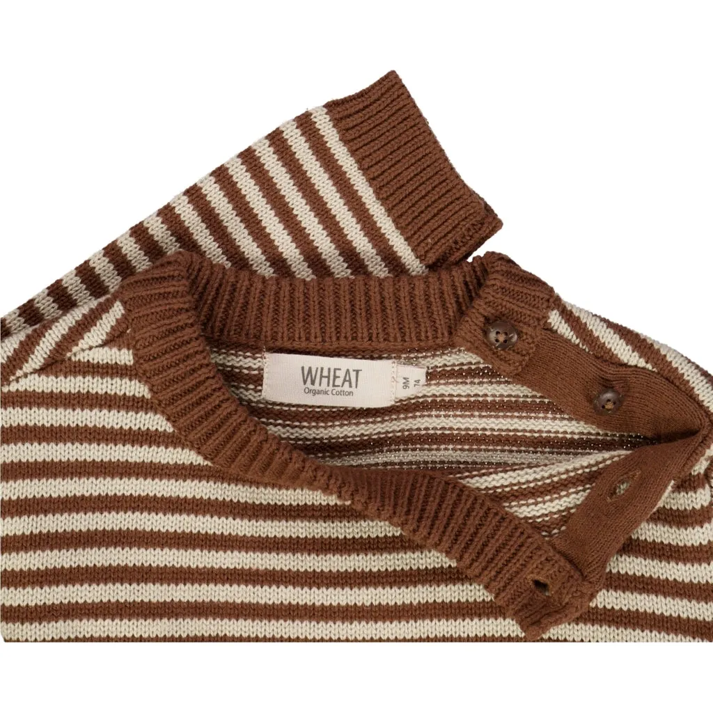 Knit Pullover Morgan - dry clay stripe