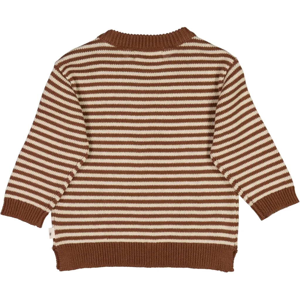 Knit Pullover Morgan - dry clay stripe