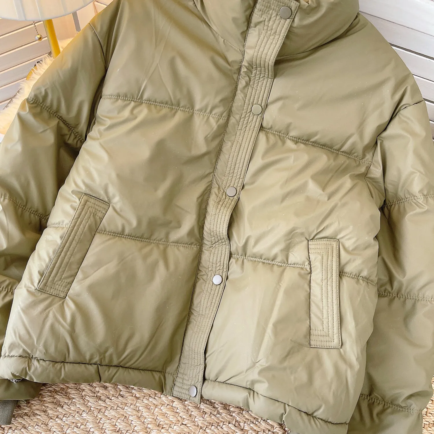 Korean Style Padded Puffy Coat