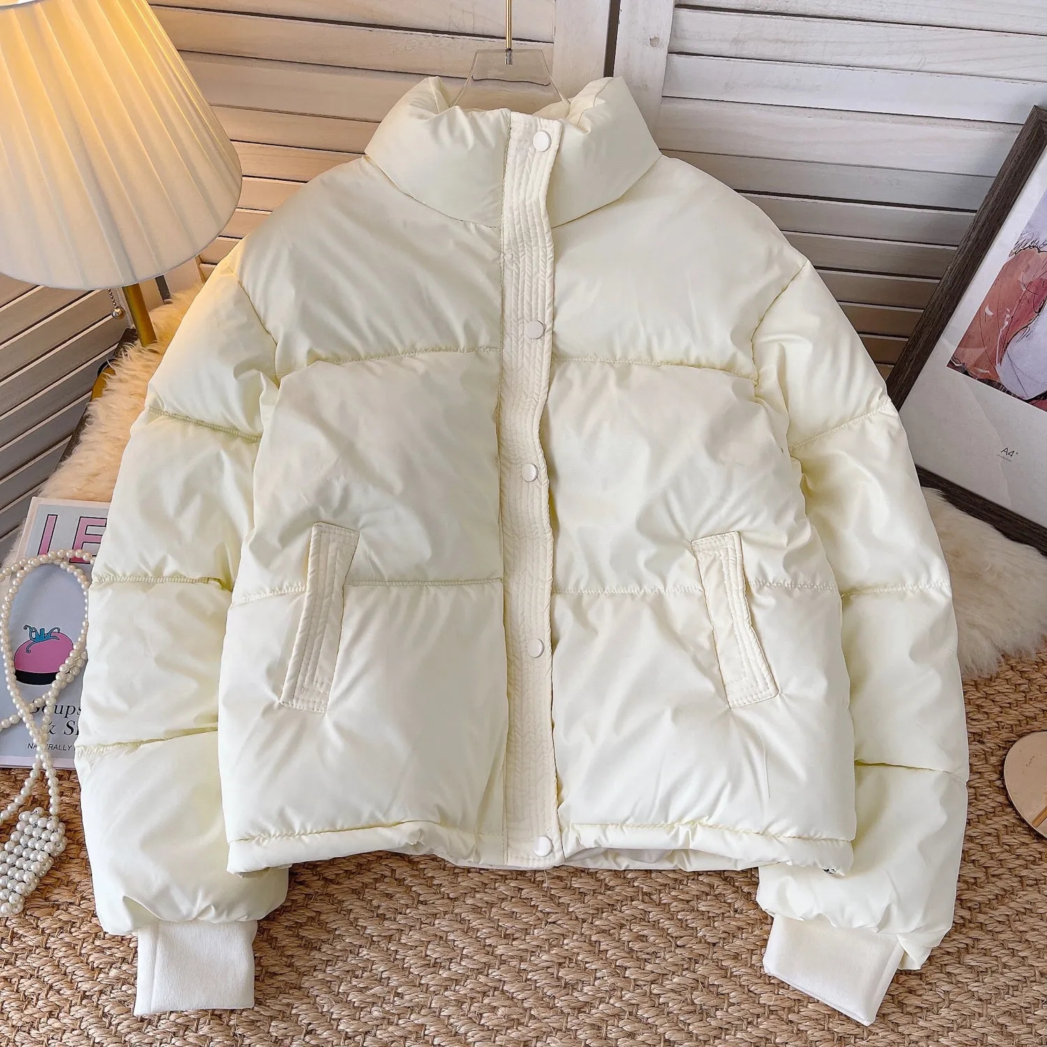 Korean Style Padded Puffy Coat