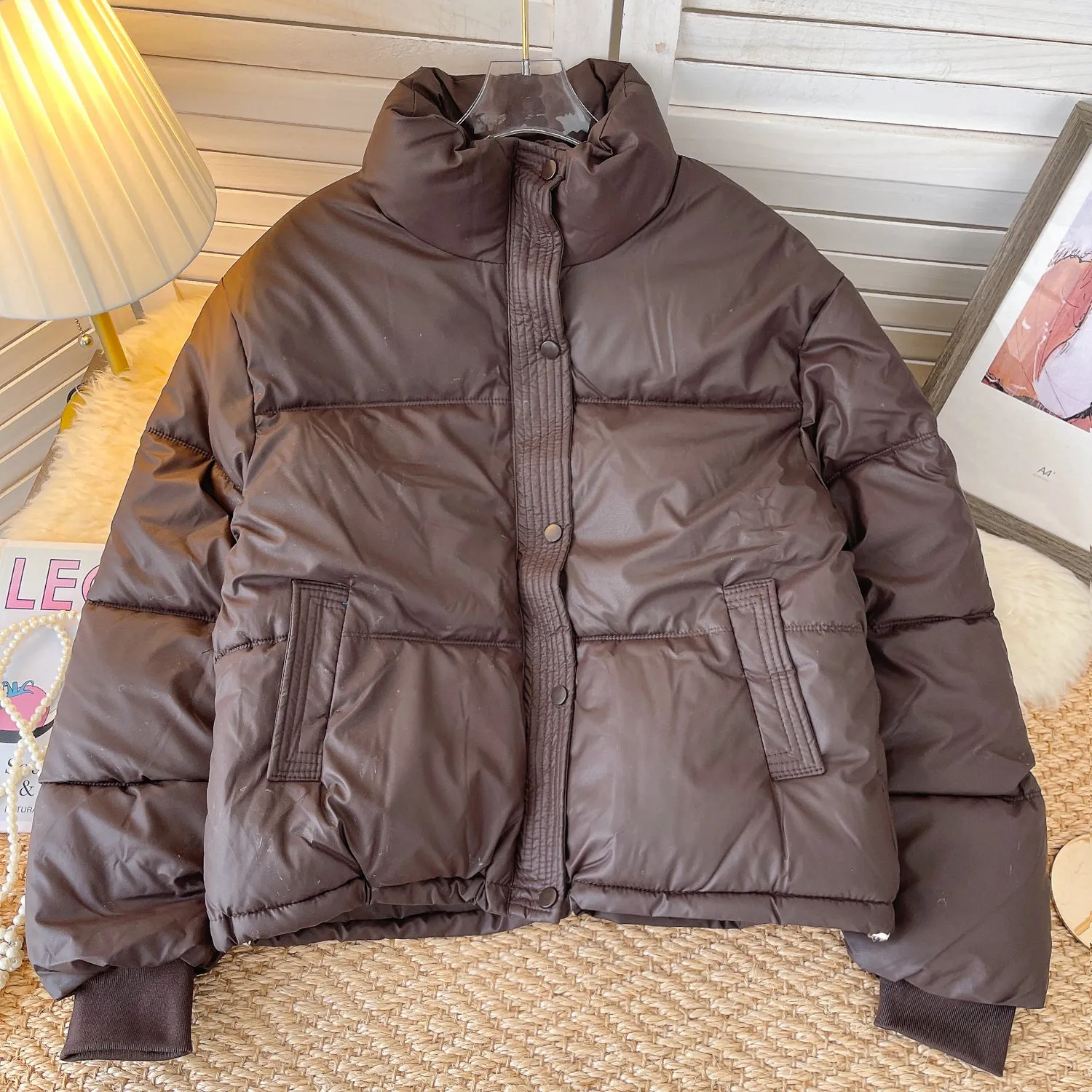 Korean Style Padded Puffy Coat