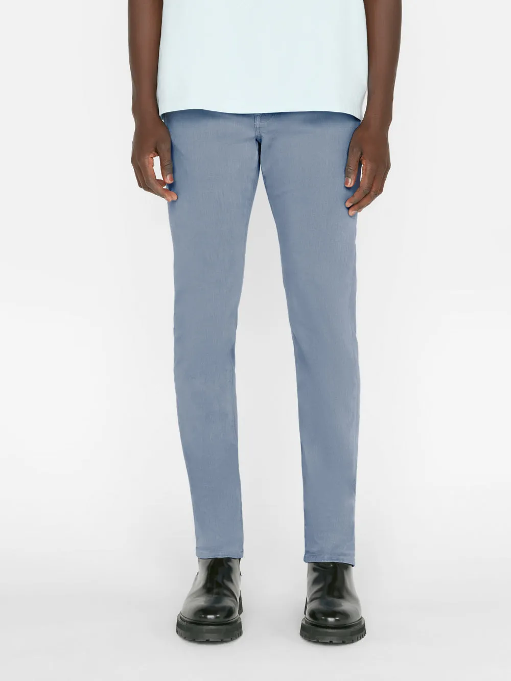 L'Homme Slim Brushed Twill -- Sky Blue