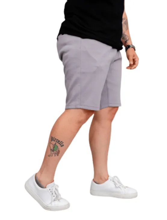 Light Grey Casual Knit Shorts