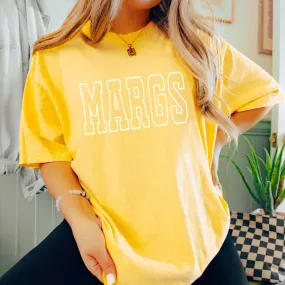 Margs Collegiate Lettering Comfort Color Tee