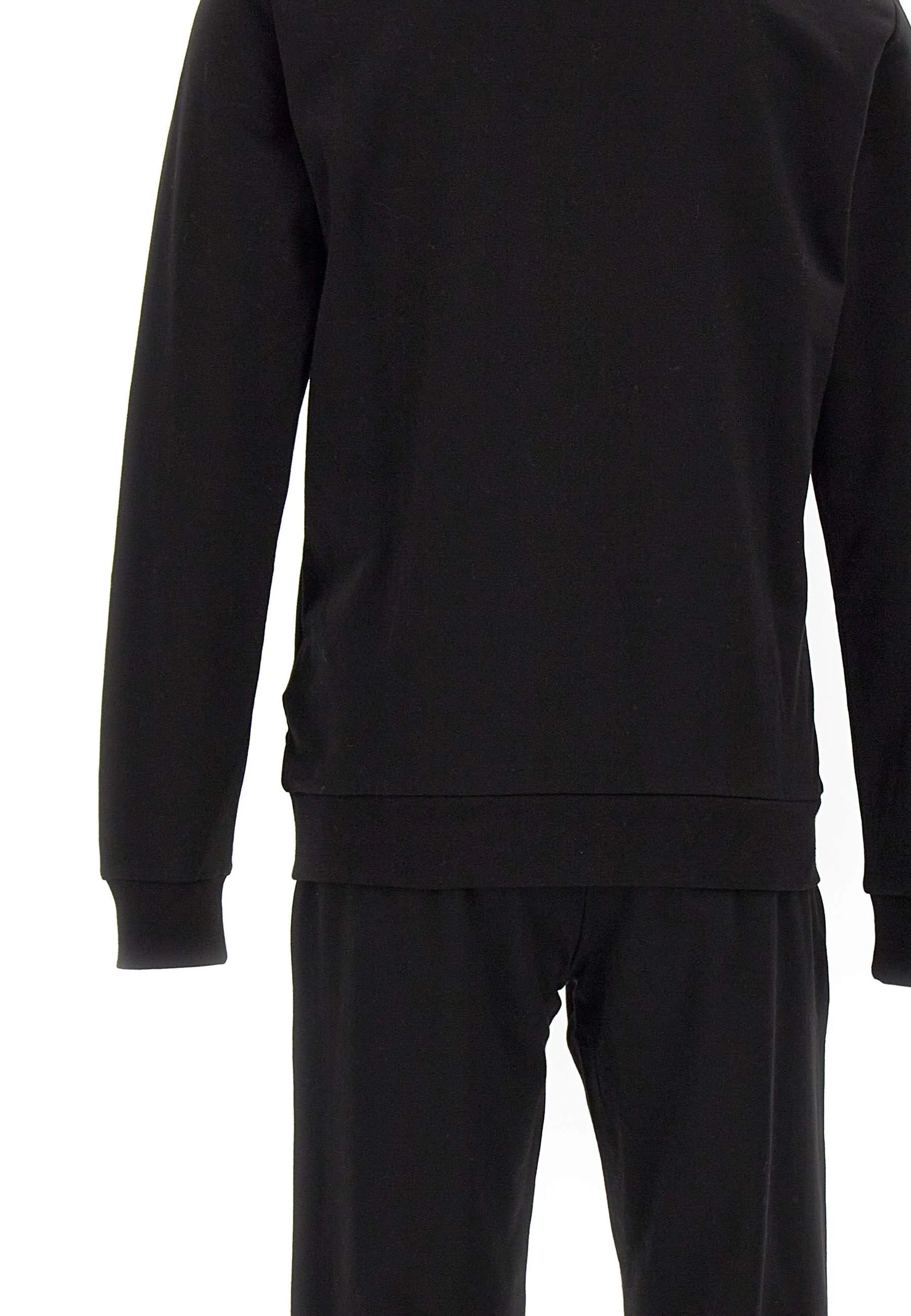 Men's Black Stretch Cotton Suit