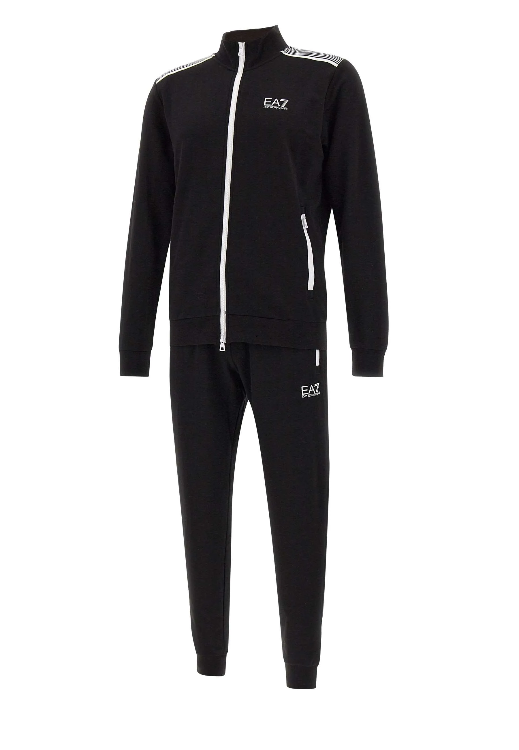 Men's Black Stretch Cotton Suit