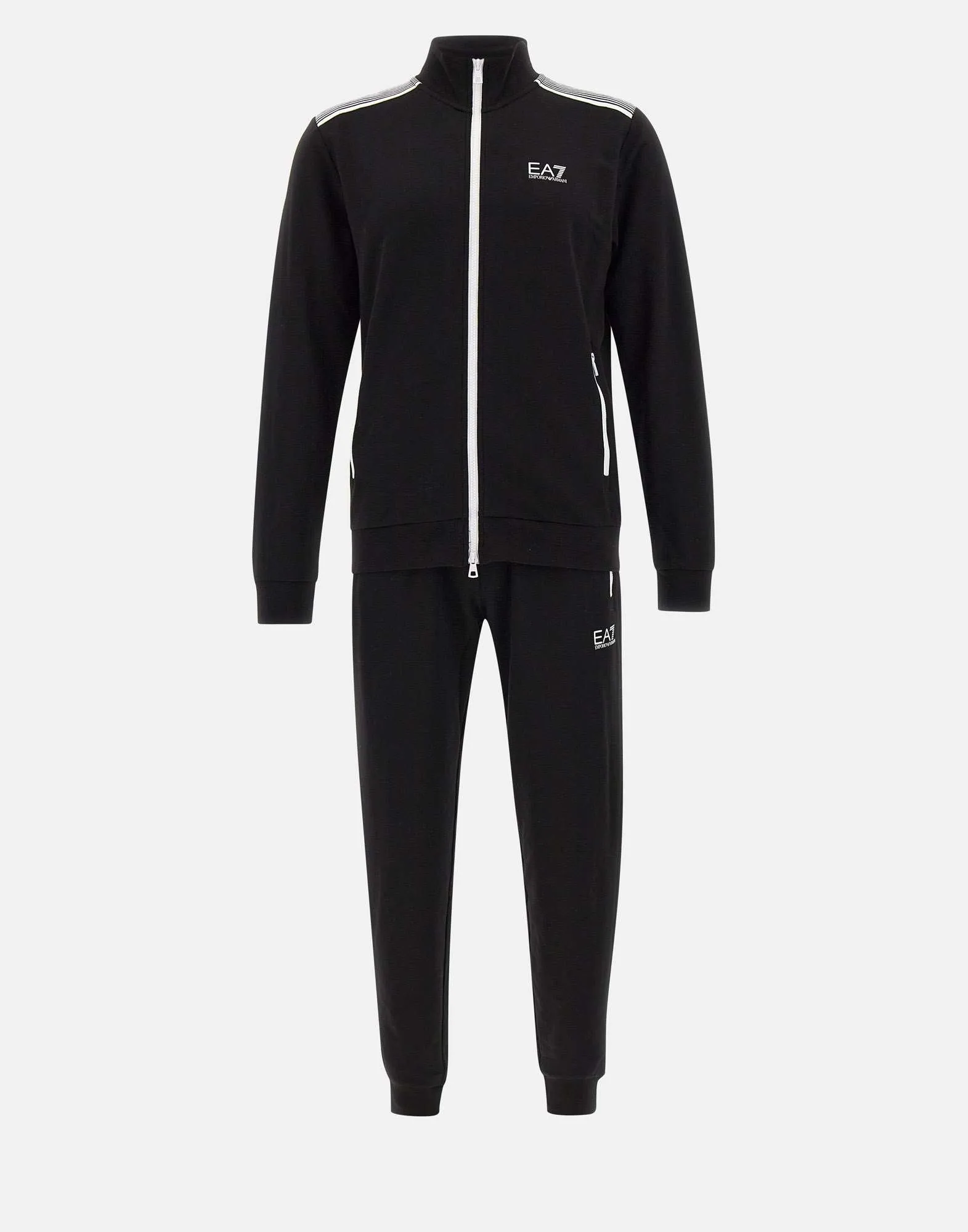 Men's Black Stretch Cotton Suit