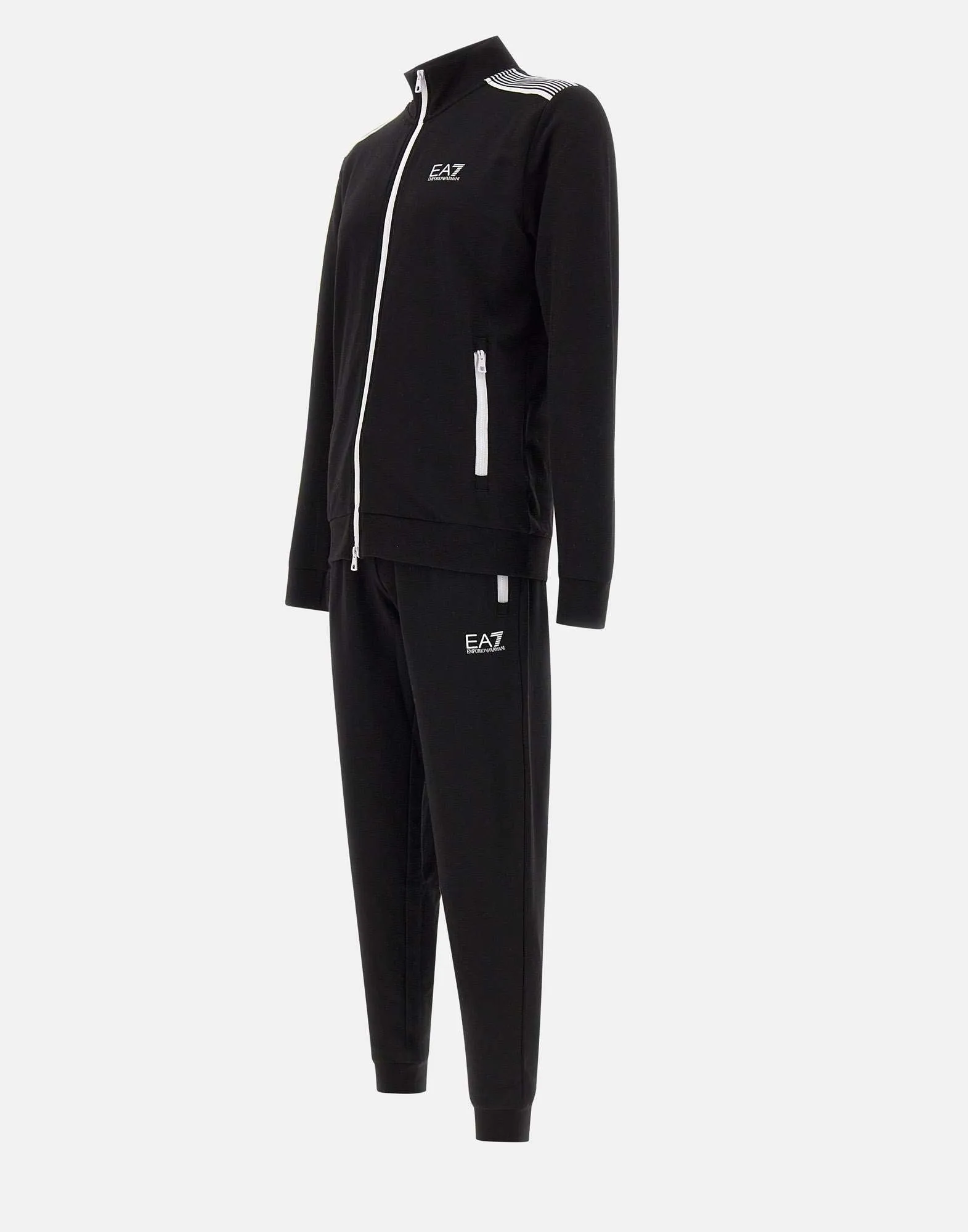 Men's Black Stretch Cotton Suit