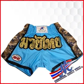 Mongkol-Lumpinee Thai shorts light Blue