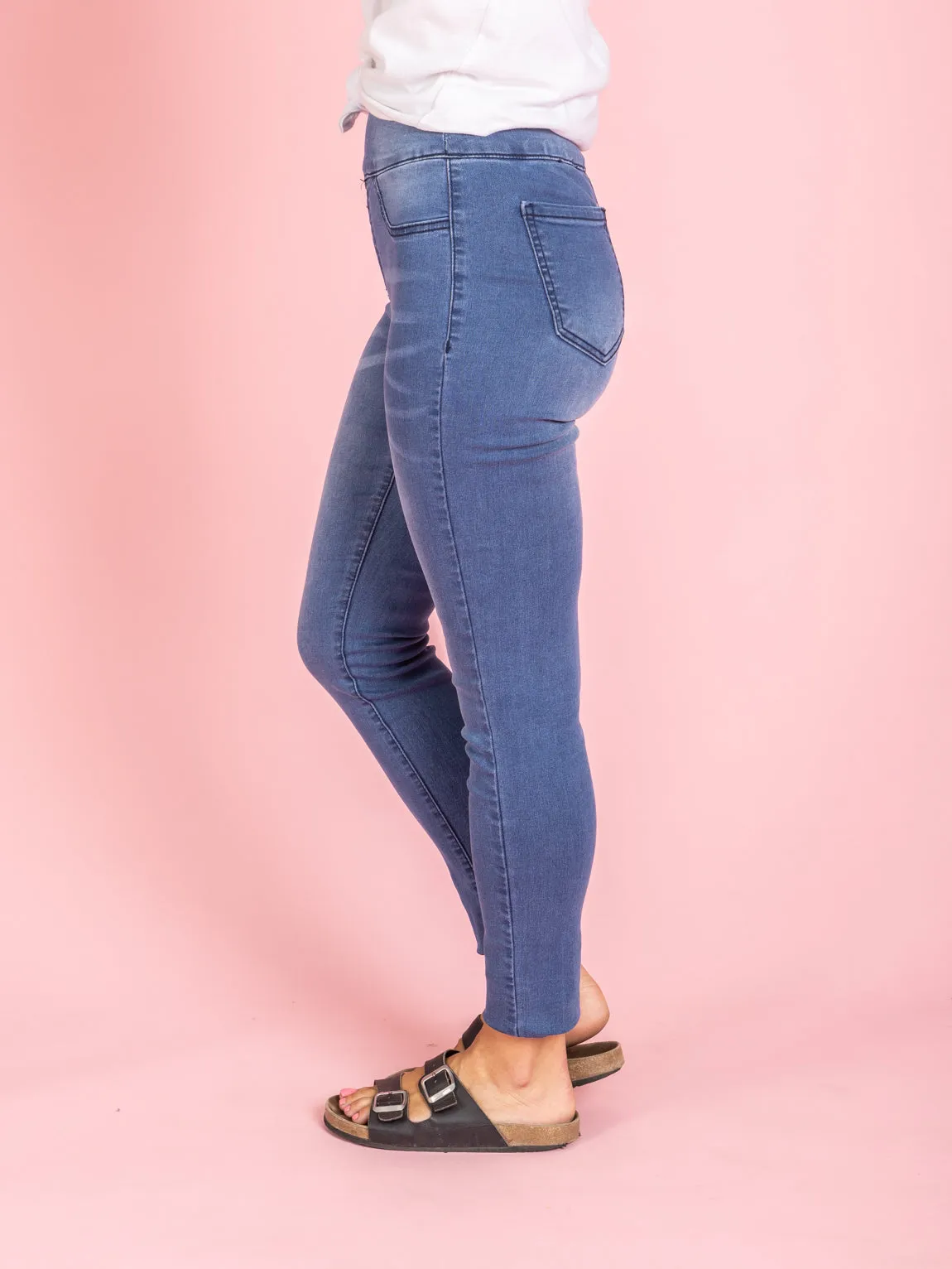 Mya Pull On Jeans - Light