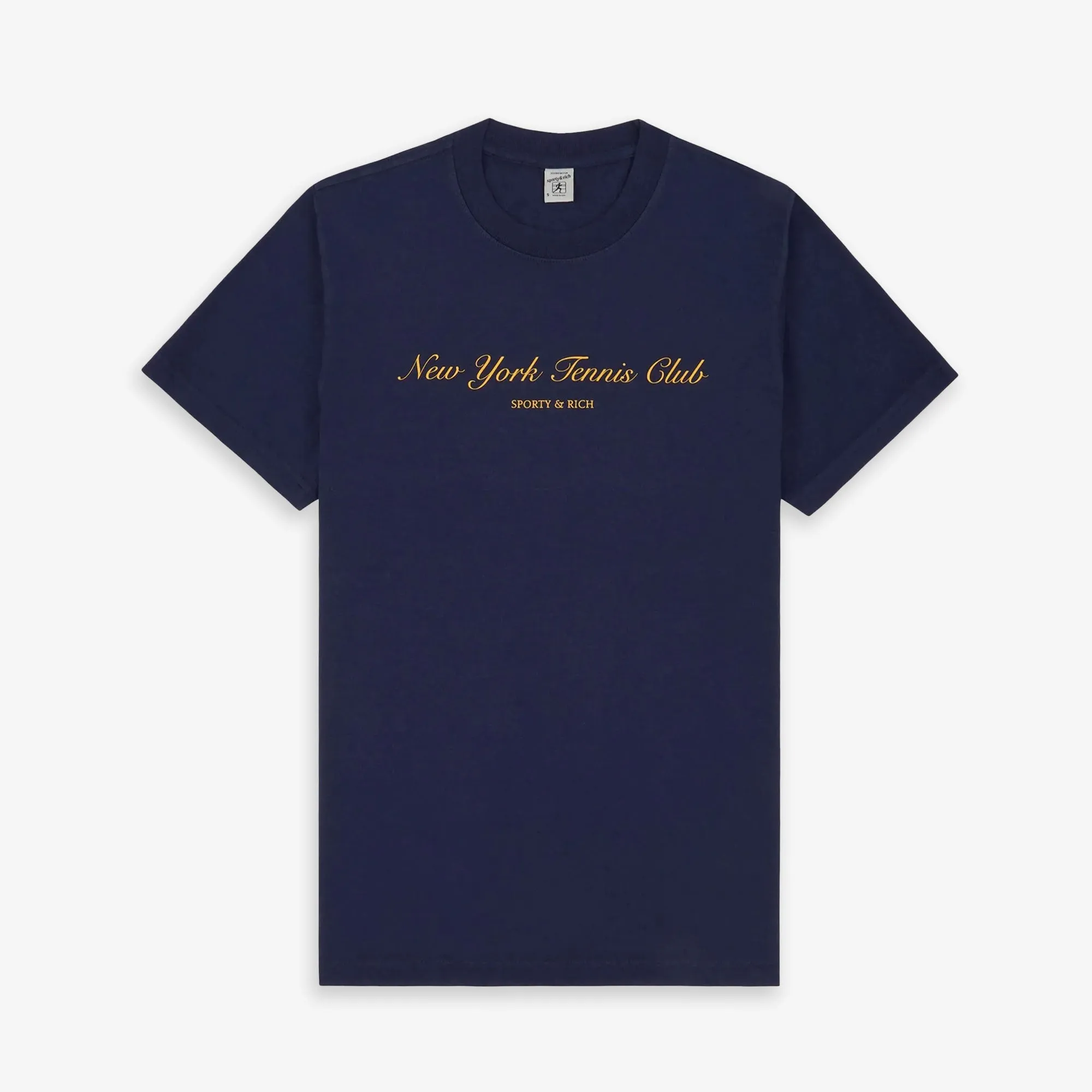 SPORTY & RICH | NY TENNIS CLUB T-SHIRT { NAVY/GOLD