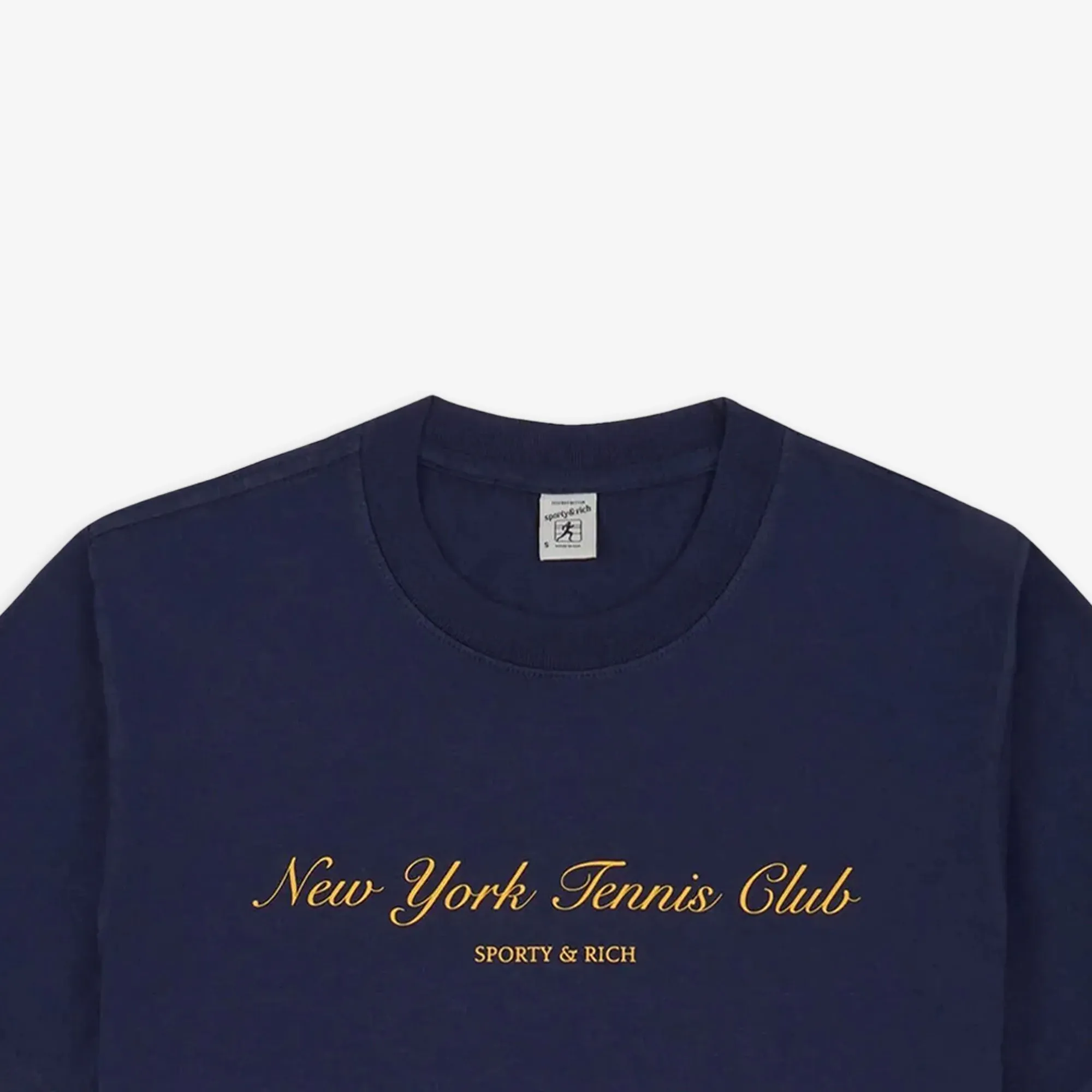 SPORTY & RICH | NY TENNIS CLUB T-SHIRT { NAVY/GOLD