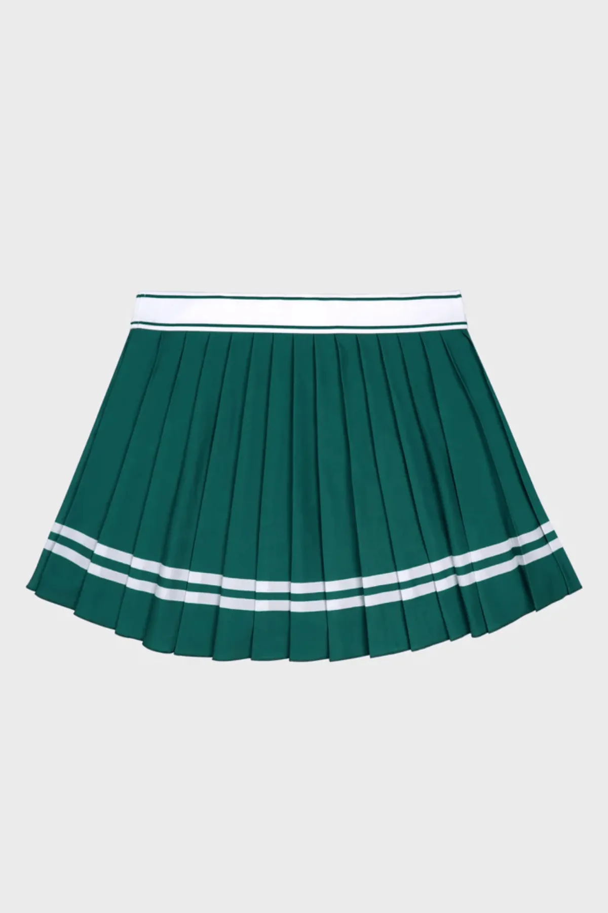 Sporty & Rich Vendome Script Pleated Skirt - Alpine/ White