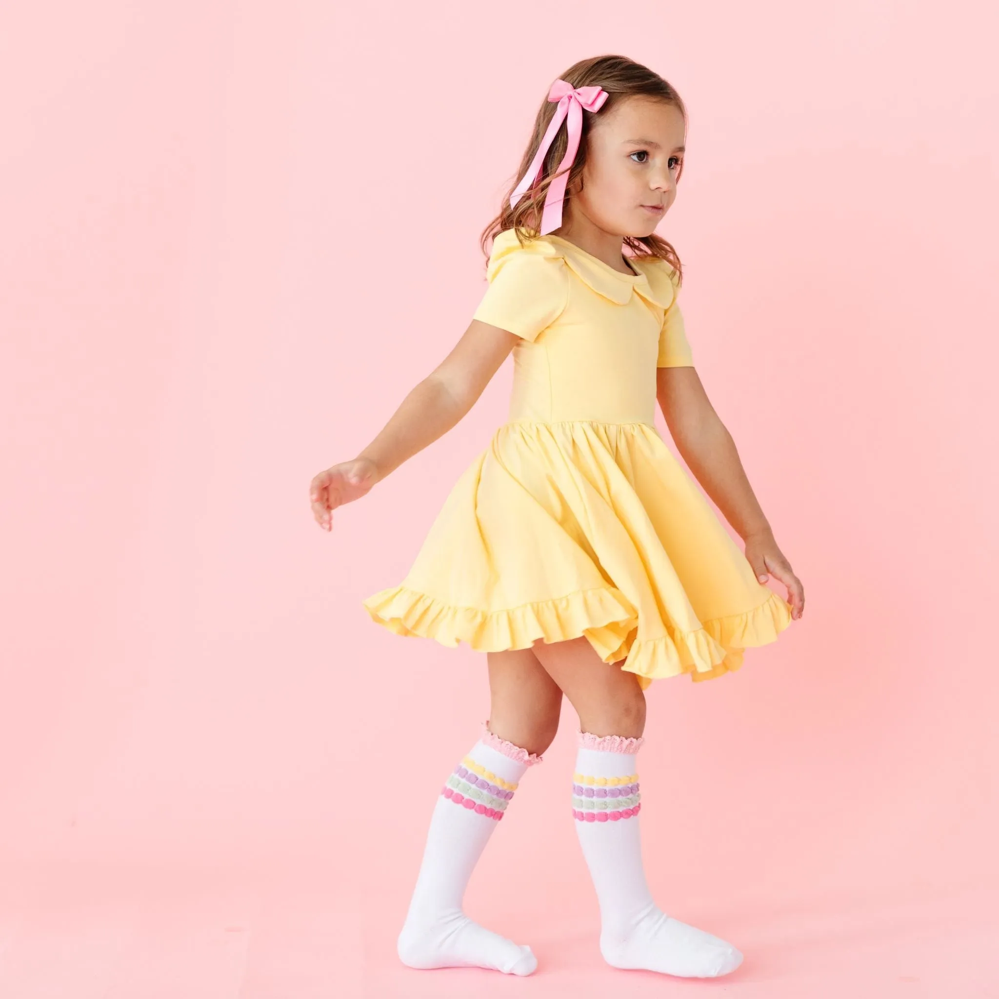 Sunshine Yellow Twirl Dress