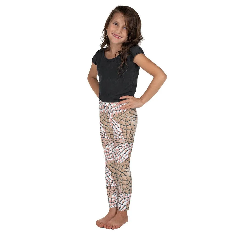 Tan Animal Print Kid's Leggings