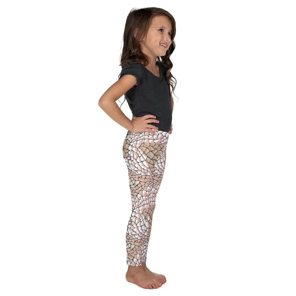 Tan Animal Print Kid's Leggings