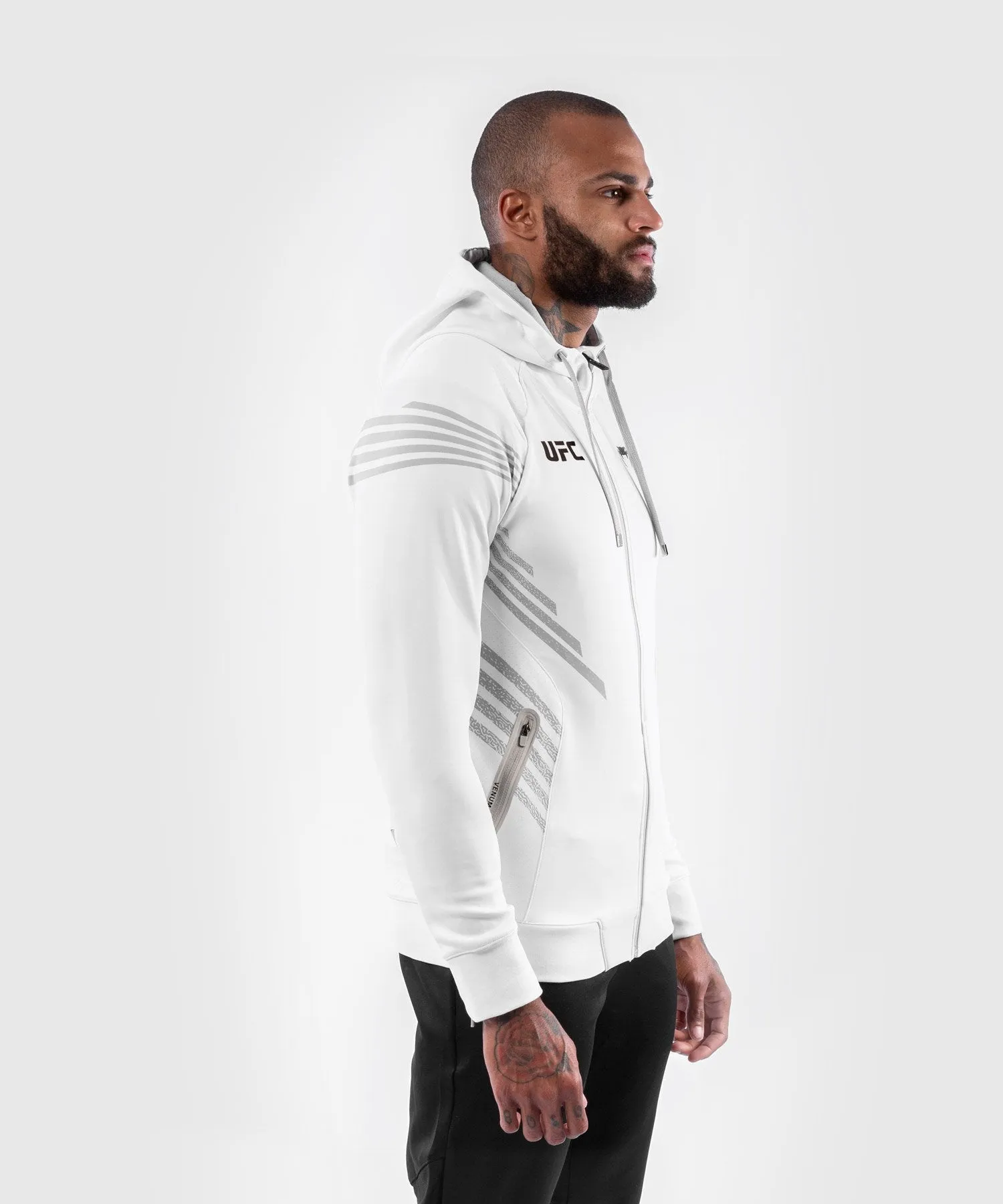 UFC Venum Fighters Authentic Fight Night Men's Walkout Hoodie - White